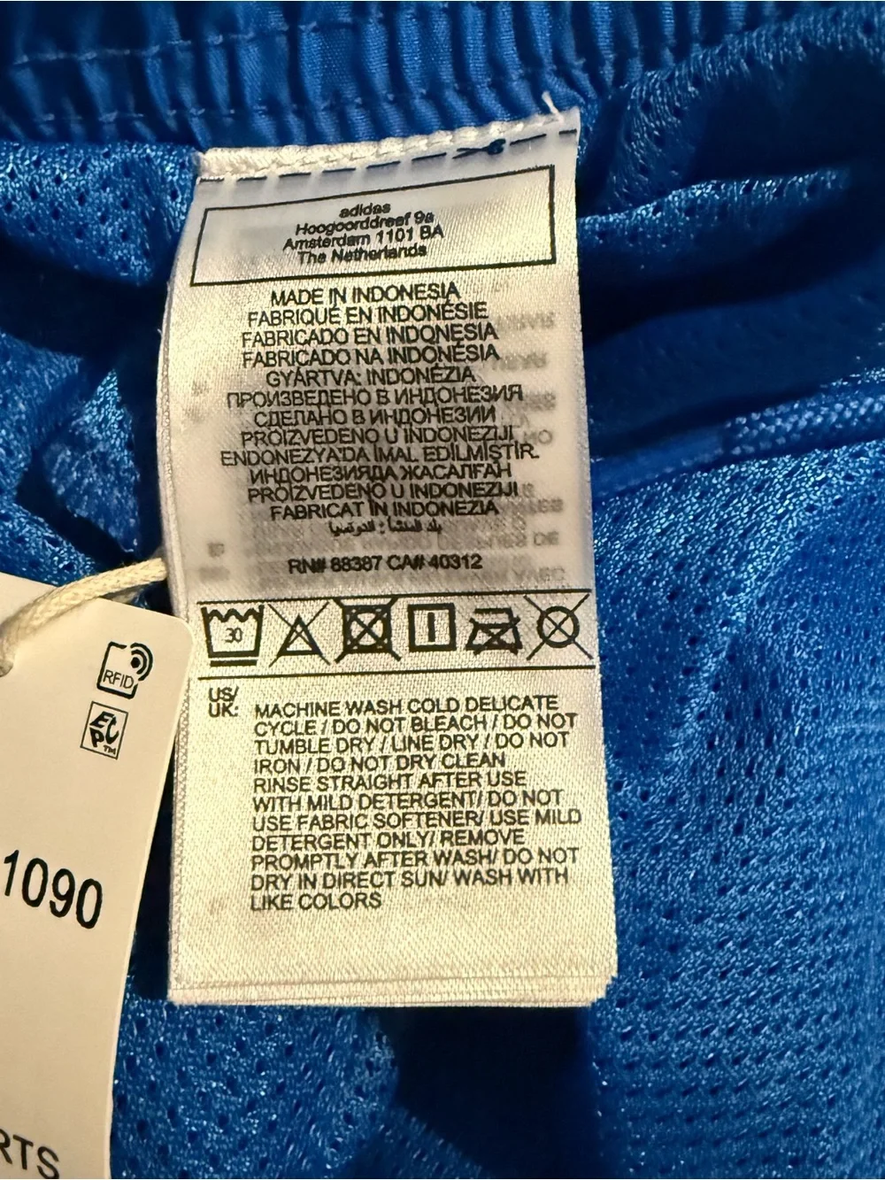 adidas Boys XL Blue Swim Trunks Mesh Lined Board Shorts NWT
